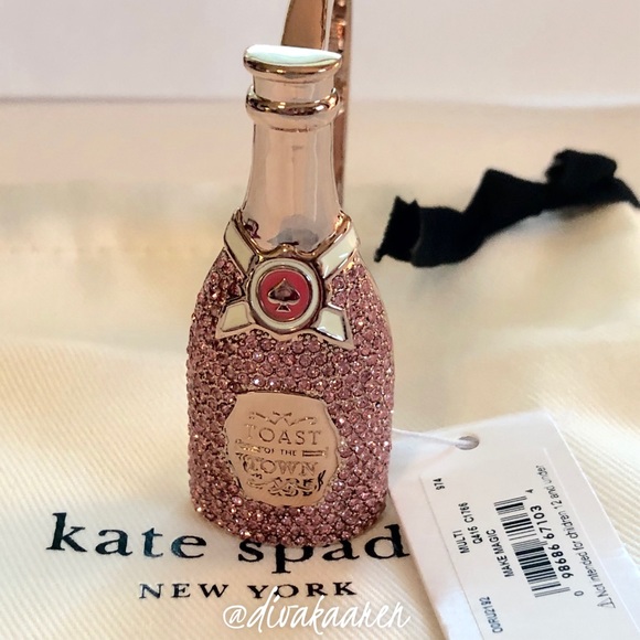 Kate Spade Champagne Bangle Bracelet “Make Magic” - Picture 3 of 8